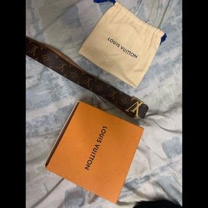 Louis Vuitton  monogram sun Tulle LV initial belt